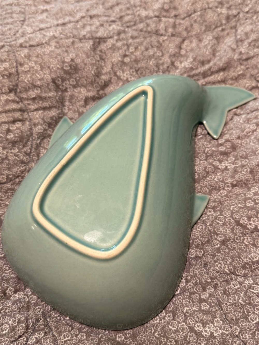 Whale Shark Ceramic Trinket Dish in Seafoam - Picture 2 of 4